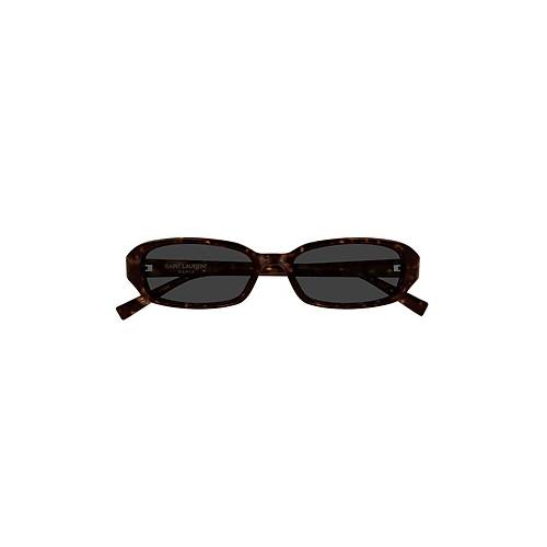 Saint Laurent SL 872 Erin 003 Havana Dark Grey Oval Gunes Gozlugu