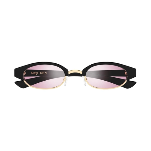 Alexander McQueen AM0534S 005 Siyah Pembe Oval Kad�n G�ne� G�zl���