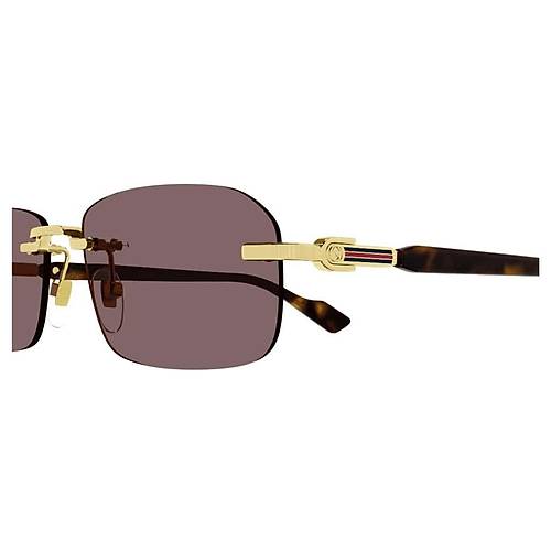 GUCCI 1221S 002 56 Kahverengi Unisex Gne Gzl