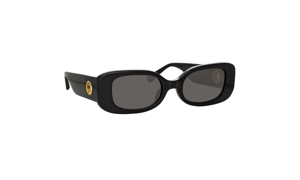 LINDA FARROW THE LOLA | RECTANGULAR SUNGLASSES IN BLACK (C1)