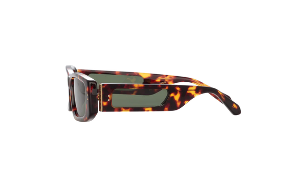 LINDA FARROW TALITA RECTANGULAR SUNGLASSES IN TORTOISESHELL