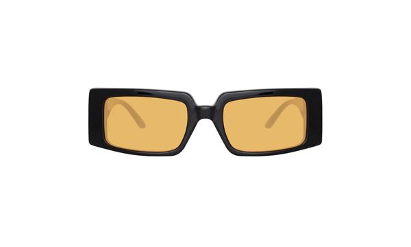 MAGDA BUTRYM X LF RECTANGULAR SUNGLASSES WITH ORANGE LENSES