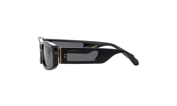 LINDA FARROW TALITA RECTANGULAR SUNGLASSES IN BLACK