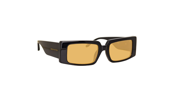 MAGDA BUTRYM X LF RECTANGULAR SUNGLASSES WITH ORANGE LENSES