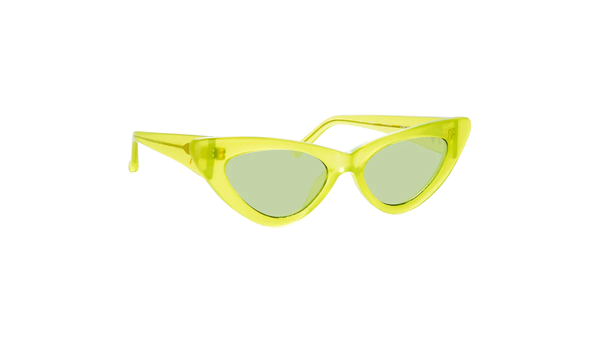 LINDA FARROW THE ATTICO DORA D-FRAME SUNGLASSES IN GREEN