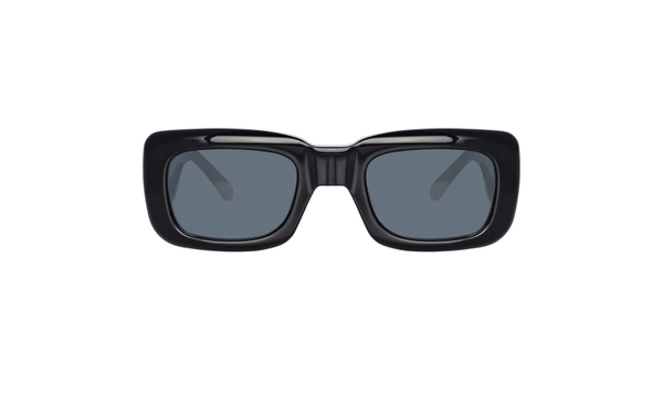 LINDA FARROW THE ATTICO MARFA RECTANGULAR SUNGLASSES IN BLACK