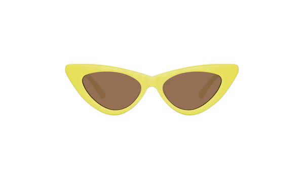 LINDA FARROW THE ATTICO DORA D-FRAME SUNGLASSES IN LEMON