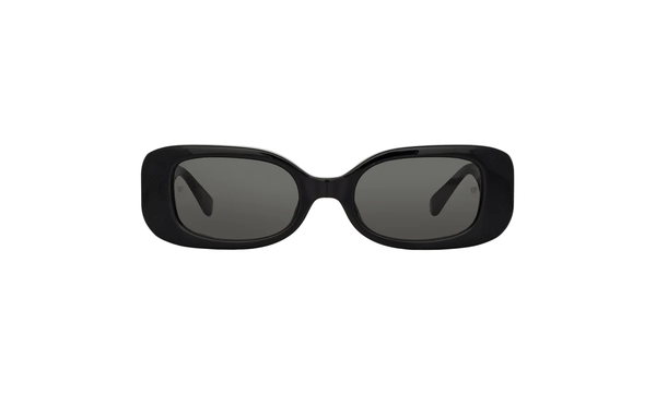LINDA FARROW THE LOLA | RECTANGULAR SUNGLASSES IN BLACK (C1)