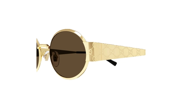 Gucci GG 1854 005 Gold Brown Sunglasses