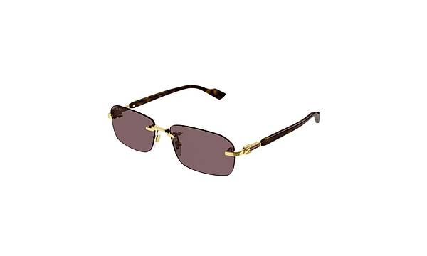 GUCCI 1221S 002 56 Kahverengi Unisex Gne Gzl