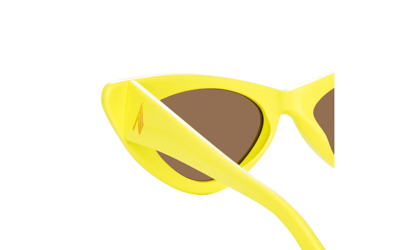 LINDA FARROW THE ATTICO DORA D-FRAME SUNGLASSES IN LEMON