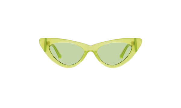 LINDA FARROW THE ATTICO DORA D-FRAME SUNGLASSES IN GREEN