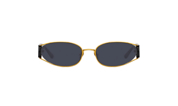 LINDA FARROW SHELBY CAT EYE SUNGLASSES IN BLACK