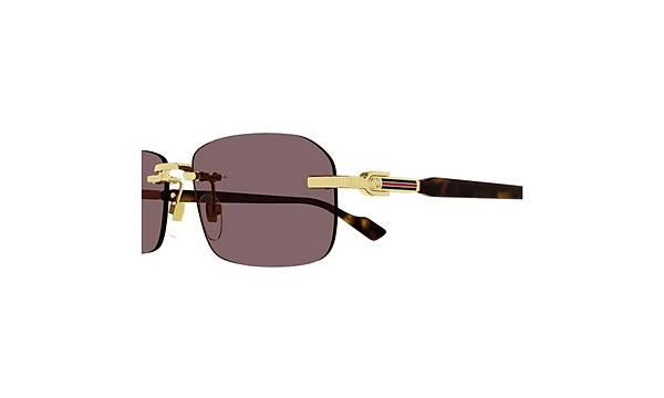 GUCCI 1221S 002 56 Kahverengi Unisex Gne Gzl