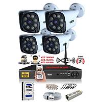 IDS - 4 KAMERALI 5MP LENSL� 1080P FULLHD GECE RENKL�  KAMERA SET� - SU GE��RMEZ - CEPTEN �ZLE