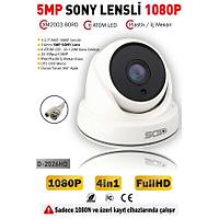5MP LENSL� 1080P 6 ARRAY LED GECE G�R��L� �� MEKAN FULLHD DOME G�VENL�K KAMERASI