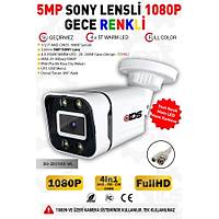 IDS - GECE RENKL� - 5MP LENS 1080P FULLHD AHD G�VENL�K KAMERASI - 4XULTRA LED - PLAST�K KASA