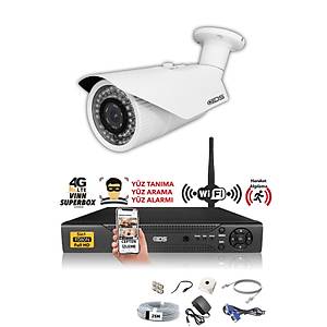 IDS - 1 Kameral� 5MP Lensli 1080P FullHD G�venlik Kameras� Sistemi - Hard Disksiz