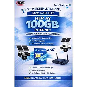 TurkTelekom 1 Y�l Boyunca Her Ay 50GB Sim Kart - M2M Data Hatt� - Kamera Sistemleri i�indir.