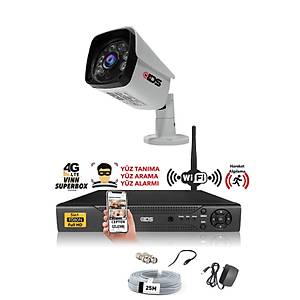 IDS - 1 Kameral� 5MP Lensli 1080P FullHD G�venlik Kameras� Sistemi - Hard Disksiz