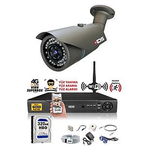 1 KAMERALI 5MP LENSL� 1080P FULLHD KAMERA SET� - GECE G�R��L� - SU GE��RMEZ - CEPTEN �ZLE