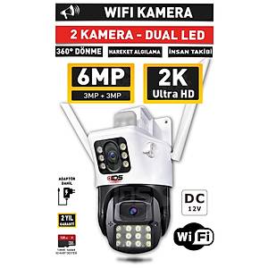 IDS -6MP - GECE G�R��L� - I�IKLI - WIFI KAMERA - 360 KAMERA - G�VENL�K KAMERASI - ALARM - HAREKET