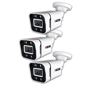 IDS - GECE RENKL� - 5MP LENS 1080P FULLHD AHD G�VENL�K KAMERASI - 4XULTRA LED - PLAST�K KASA 3 ADET