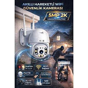 WIFI KAMERA 5MP �ST�N G�R�NT� - 360 HAREKET �ZELL��� DUAL LED SE�ENE�� - �NSAN HAREKET ALGILAMA