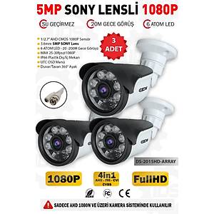 IDS - 5MP Lensli 1080P FullHD AHD G�venlik Kameras� Gece G�r��l� Su Ge�irmez 2015-ARRAY-3