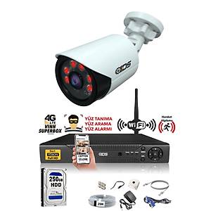 IDS - 1 Kameral� 5MP Lensli 1080P FullHD G�venlik Kameras� Sistemi - Cepten �zle - 250D��