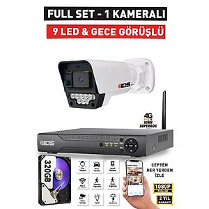 1 KAMERALI FULLHD 1080P 5MP LENSL� 9 LED GECE G�R��L� G�VENL�K KAMERASI SET� - 320GB