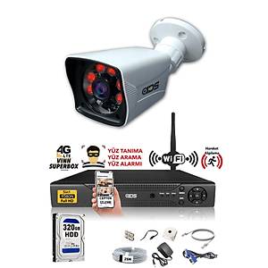1 KAMERALI 5MP LENSL� 1080P FULLHD KAMERA SET� - GECE G�R��L� - SU GE��RMEZ - CEPTEN �ZLE