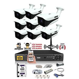 IDS - 8 Kameral� 5MP Lensli 1080P FullHD G�venlik Kameras� Sistemi - Cepten �zle - 1TBD��