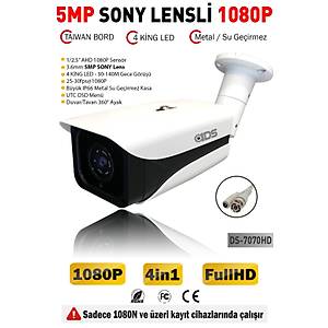 5MP LENSL� 1080P 4 KING LED GECE G�R��L� SU GE��RMEZ METAL KASA FULLHD G�VENL�K KAMERASI