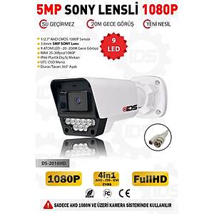 5MP SONY LENS 1080P 9 IR LED GECE G�R��L� SU GE��RMEZ AHD G�VENL�K KAMERASI - KAMERA S�STEMLER�