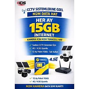 Turkcell 1 Y�l Boyunca Her Ay 15GB Sim Kart - M2M Data Hatt� - Kamera Sistemleri i�indir.