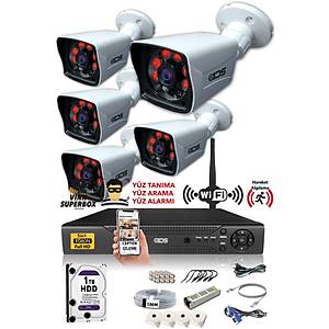IDS - 5 Kameral� 5MP Lensli 1080P FullHD G�venlik Kameras� Sistemi - Cepten �zle - 1TBD��