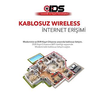 SESL� - 5 KAMERALI FULLHD GECE RENKL� VE I�IKLI G�VENL�K KAMERASI - KAMERA SET� 2TB D�SK