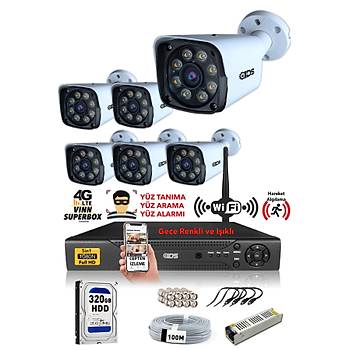 IDS - 6 KAMERALI 5MP SONY LENSL 1080P FULLHD GECE RENKL FULL KAMERA SET - SU GERMEZ - CEPTEN ZLE