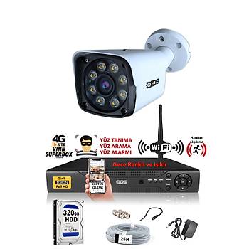 IDS - 1 KAMERALI 5MP SONY LENSL 1080P FULLHD GECE RENKL KAMERA SET - SU GERMEZ - CEPTEN ZLE