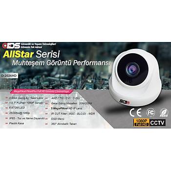 IDS - 4 Kameral 5MP SONY Lensli 1080P FullHD Gvenlik Kameras Sistemi - Cepten zle - 250 