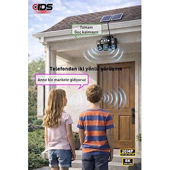 20MP 3 OTOMAT�K 4 KAMERALI - 1 YIL HER AY 100GB �NTERNET + SD KART DAH�L 4G SOLAR G�VENL�K KAMERASI