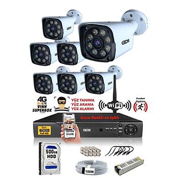 IDS - 7 KAMERALI 5MP LENSL 1080P FULLHD GECE RENKL  KAMERA SET - SU GERMEZ - CEPTEN ZLE