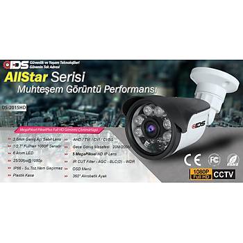 IDS - 2 Kameralı 5MP SONY Lensli 1080P FullHD Güvenlik Kamerası Sistemi - Cepten İzle - 250Dış
