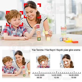 7 KAMERALI 1080P FULLHD 5MP LENSL� 9 LED RENKL� GECE G�R��L� G�VENL�K KAMERASI SET� - NOHDD