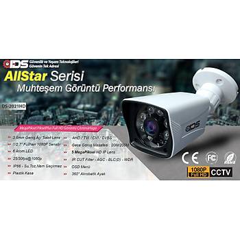 IDS - 3 Kameralı 5MP SONY Lensli 1080P FullHD Güvenlik Kamerası Sistemi - Cepten İzle - 250Dış