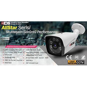 1 Kameralı SET - 5MP SONY Lensli Full HD Gece Görüşlü Güvenlik Kamerası Sistemi 320 Dış