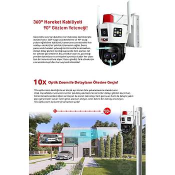IDS -14MP - GECE GRL - 10X ZOOM - SOLAR KAMERA - GNE EJERJL KAMERA - 360 - GVENLK KAMERASI