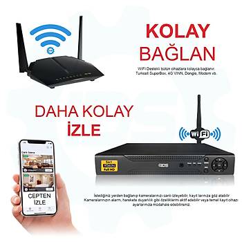 IDS - 6 KAMERALI 5MP SONY LENSL 1080P FULLHD GECE RENKL FULL KAMERA SET - SU GERMEZ - CEPTEN ZLE