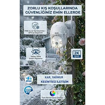 WIFI KAMERA 5MP �ST�N G�R�NT� - 360 HAREKET �ZELL��� DUAL LED SE�ENE�� - �NSAN HAREKET ALGILAMA